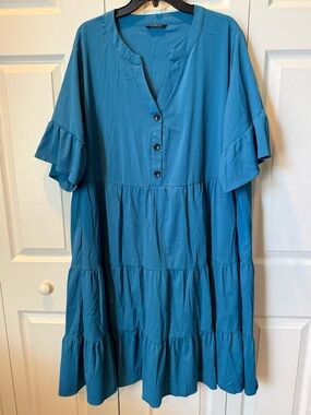 # BloomChic 18/20 Teal Tiered Dress